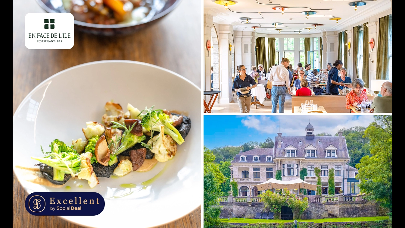 En face de l'île, Menu du chef en services à la carte épargnez