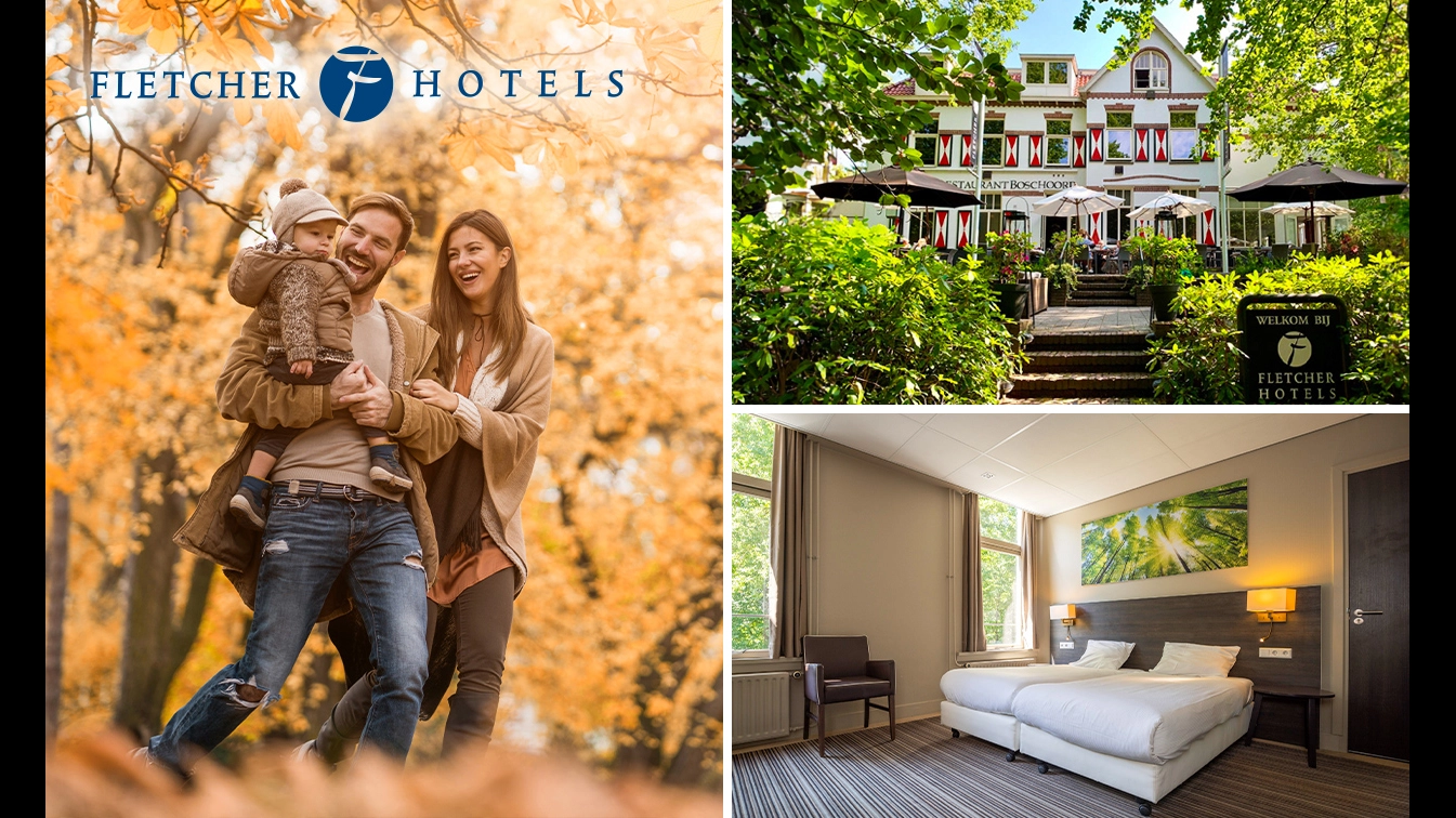 Fletcher Hotels, Overnachting voor 2 + evt. ontbijt en 3gangendiner