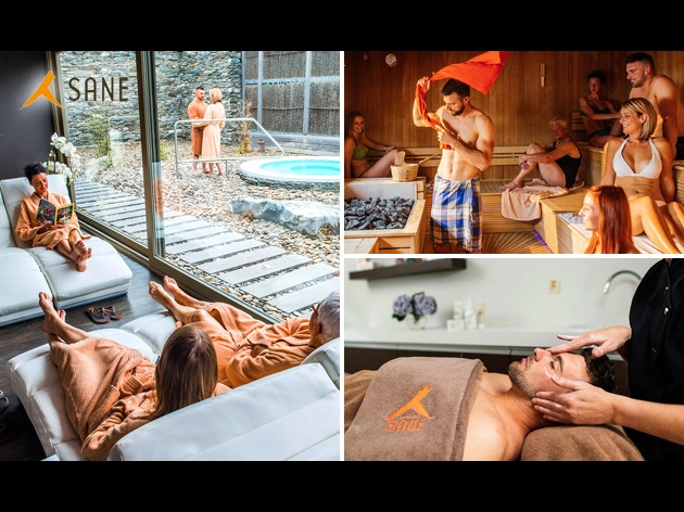 sané thermen, Gehele dag entree tot Sané Thermen glas cava